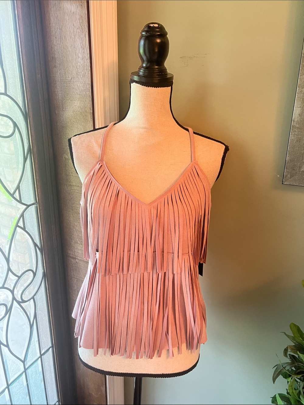 Moa Moa Dusky Pink Fringe Camisole